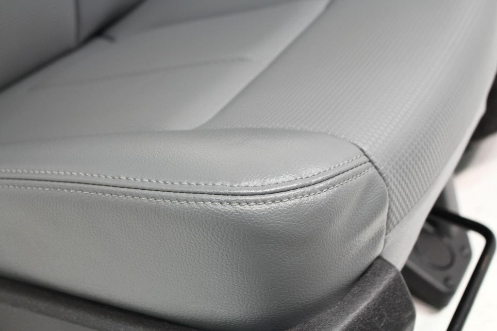 1999 - 2016 Ford Super Duty Steel Gray Vinyl Seats with Center Console Jump Seat