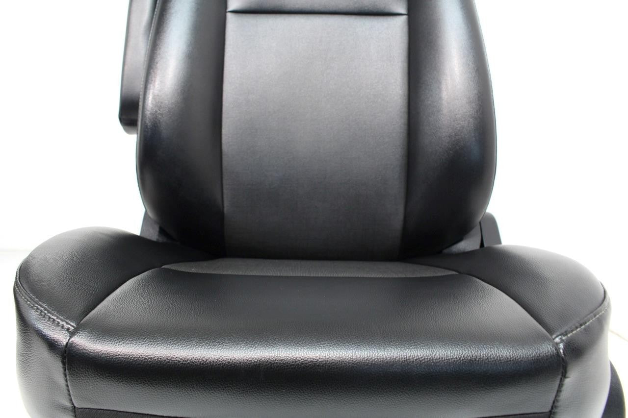 2015 - 12021 Ford Transit 150 250 350 Van Vinyl Front Bucket Seats Black Armrest
