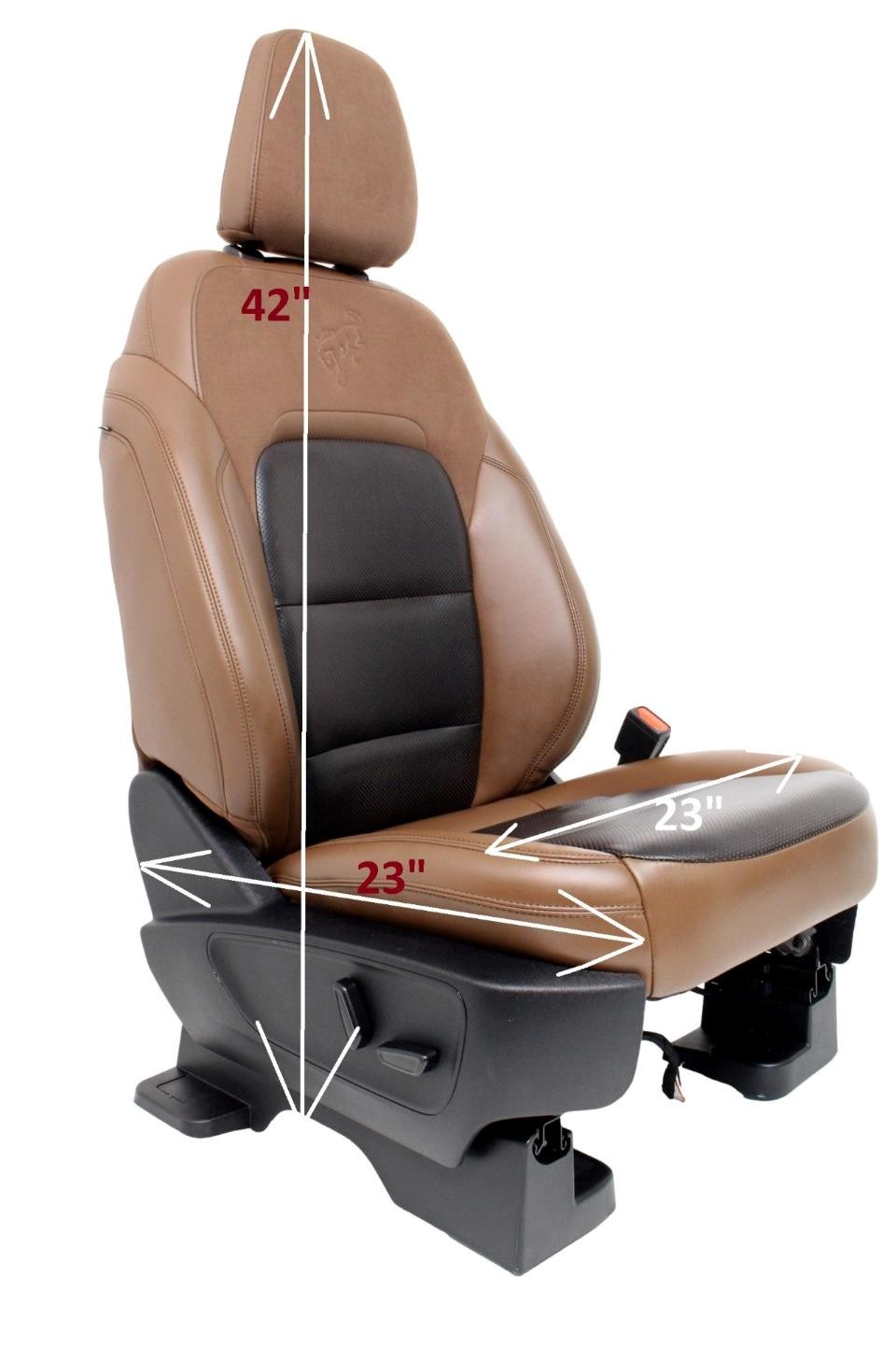 22-25 Ford Bronco Sport Badlands Seats Heated Leather Ebony Brown Project Truck