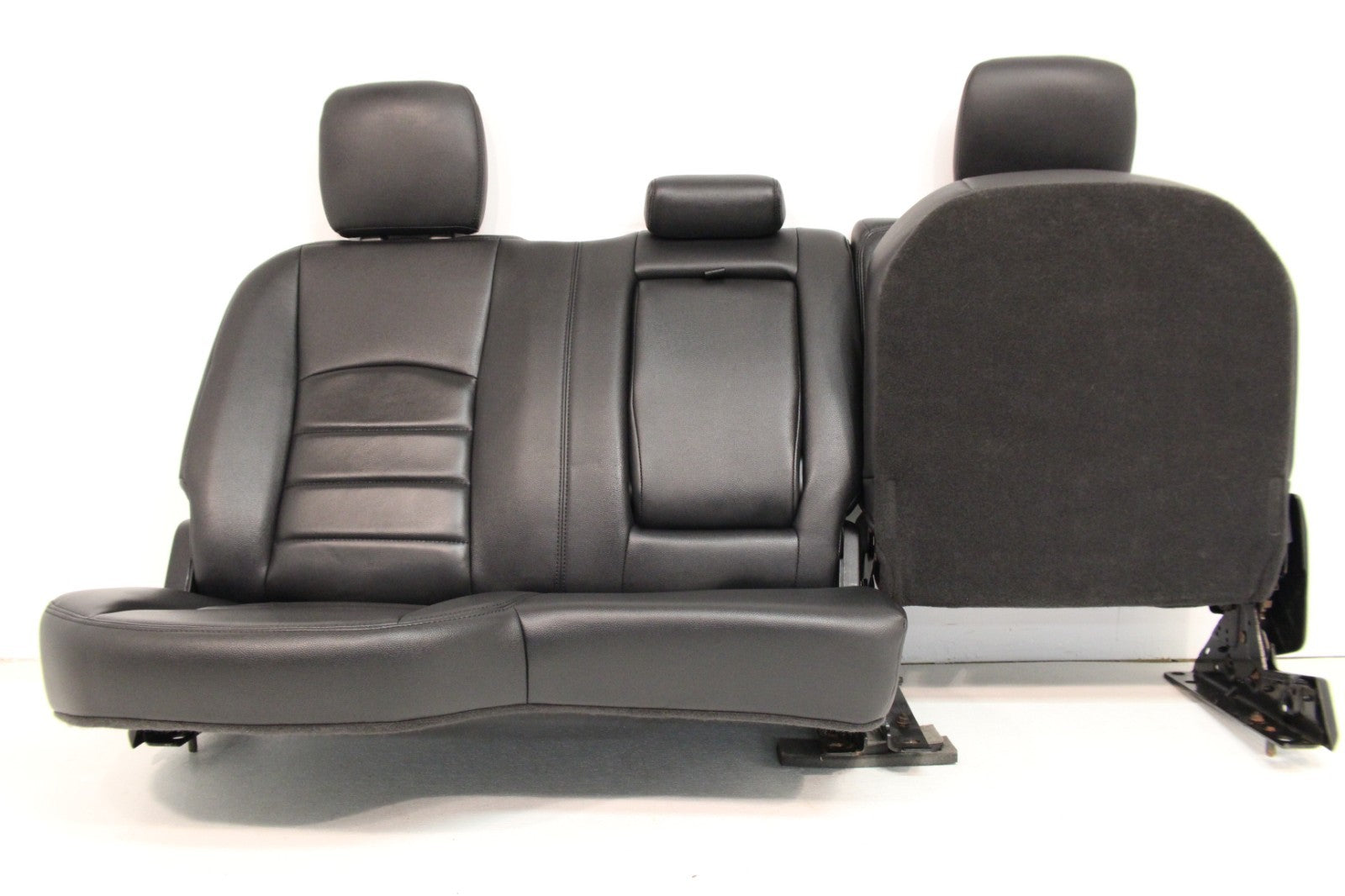 2002 - 2018 Dodge Ram Seats Set, Crew Cab Roadwire Black Leather w/ Power Driver