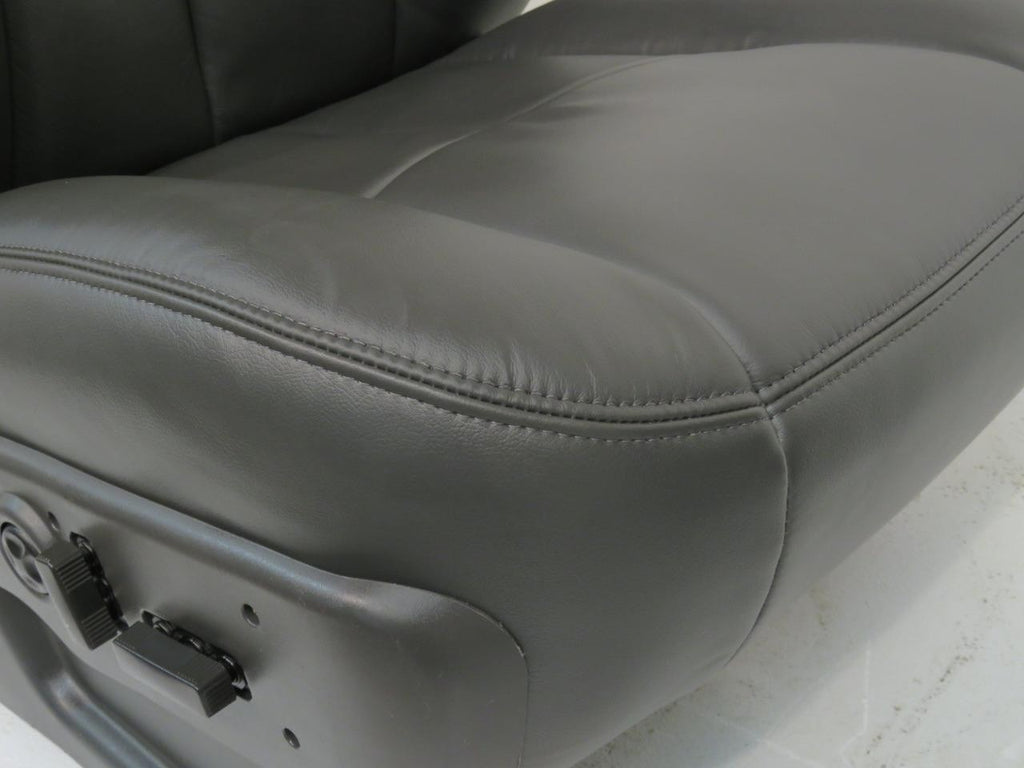 2003 - 2007 Sierra Silverado HD Seats, Dark Pewter Leather, Full Set Crew Cab