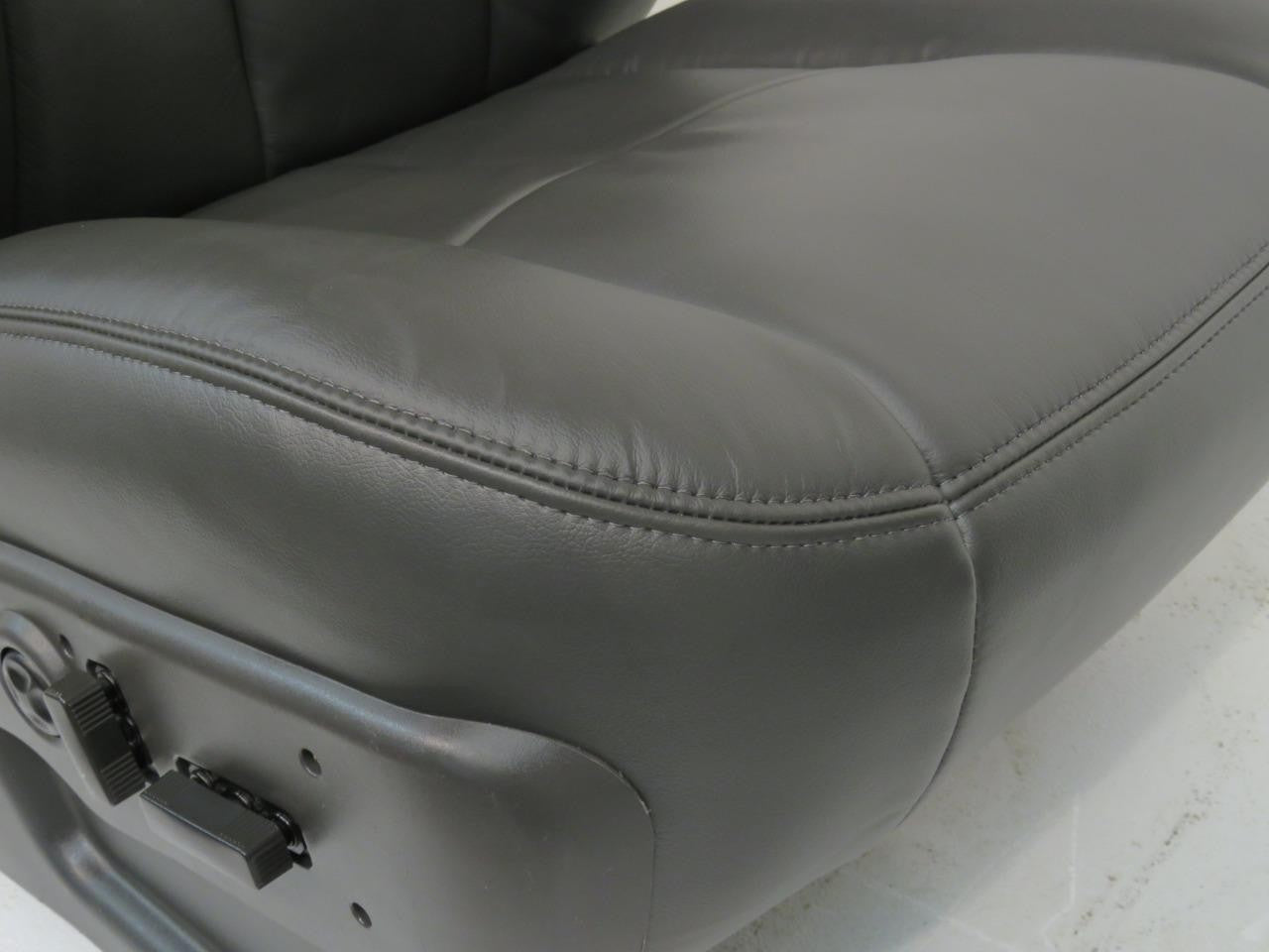 2003 - 2007 Sierra Silverado HD Seats, Dark Pewter Leather, Full Set Crew Cab