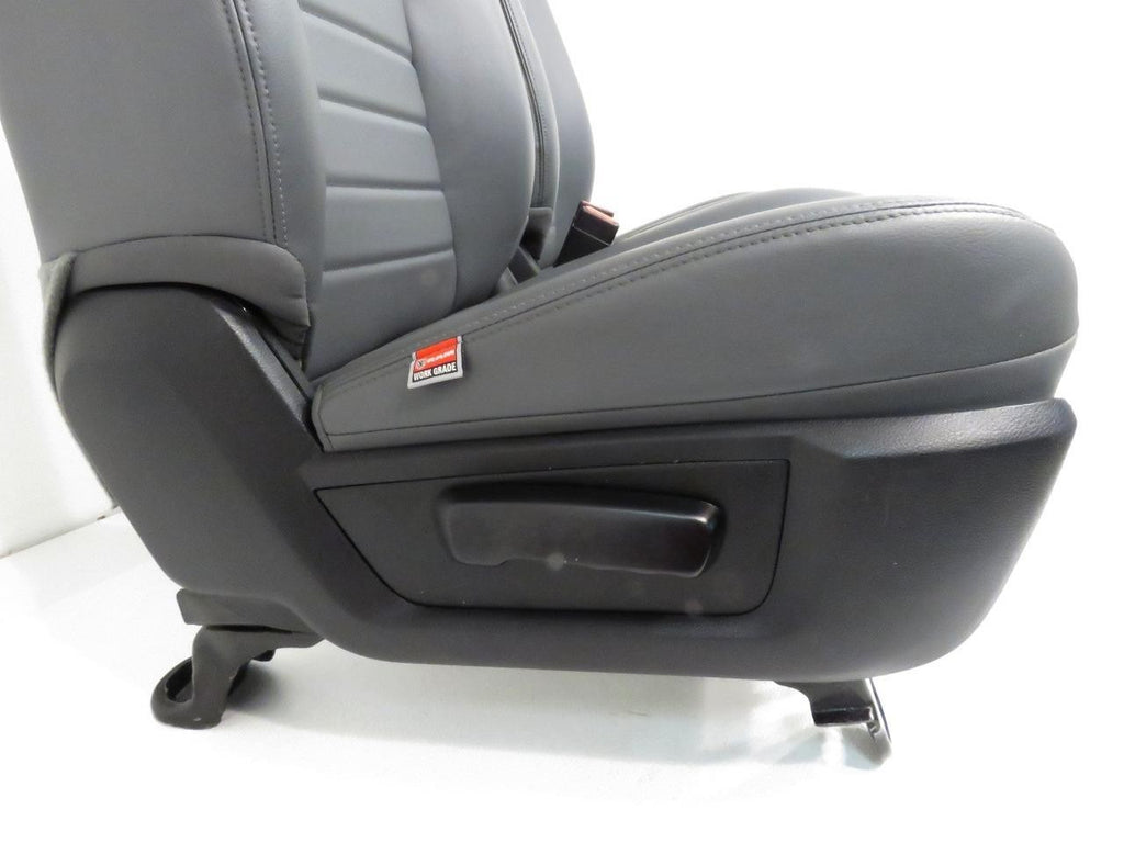 2009-2018 Dodge Ram Front Seats Pair, OEM Work Grade Gray Vinyl Manual LH RH