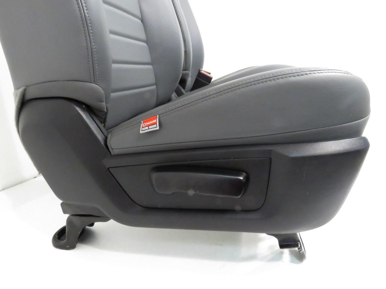 2009-2018 Dodge Ram Front Seats Pair, OEM Work Grade Gray Vinyl Manual LH RH