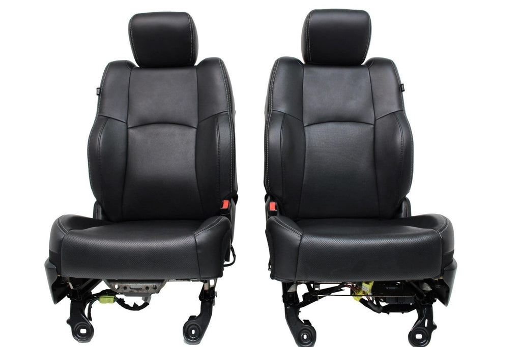 2009 - 2018 Ram Front Seats, Laramie Black Leather w/ Heating & Ventilation OEM