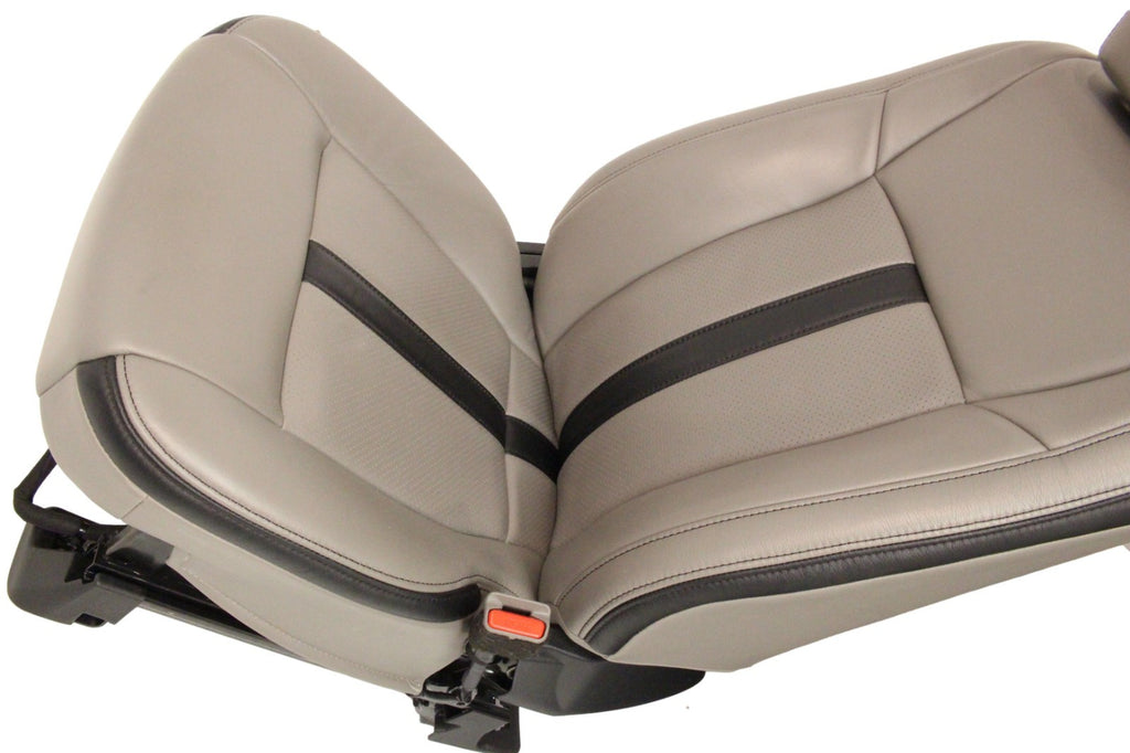 2015-2022 Ford F150 Super Duty Reg Cab Seats, XLT w/ Katzkin Earth Gray Leather