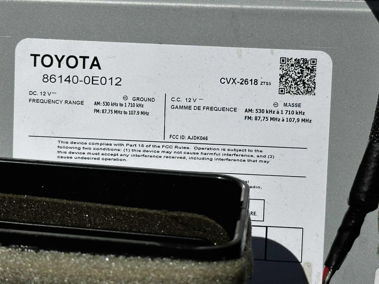 13 - 15 RX350 Factory OEM Radio & Climate Control 86140-OE012 FM