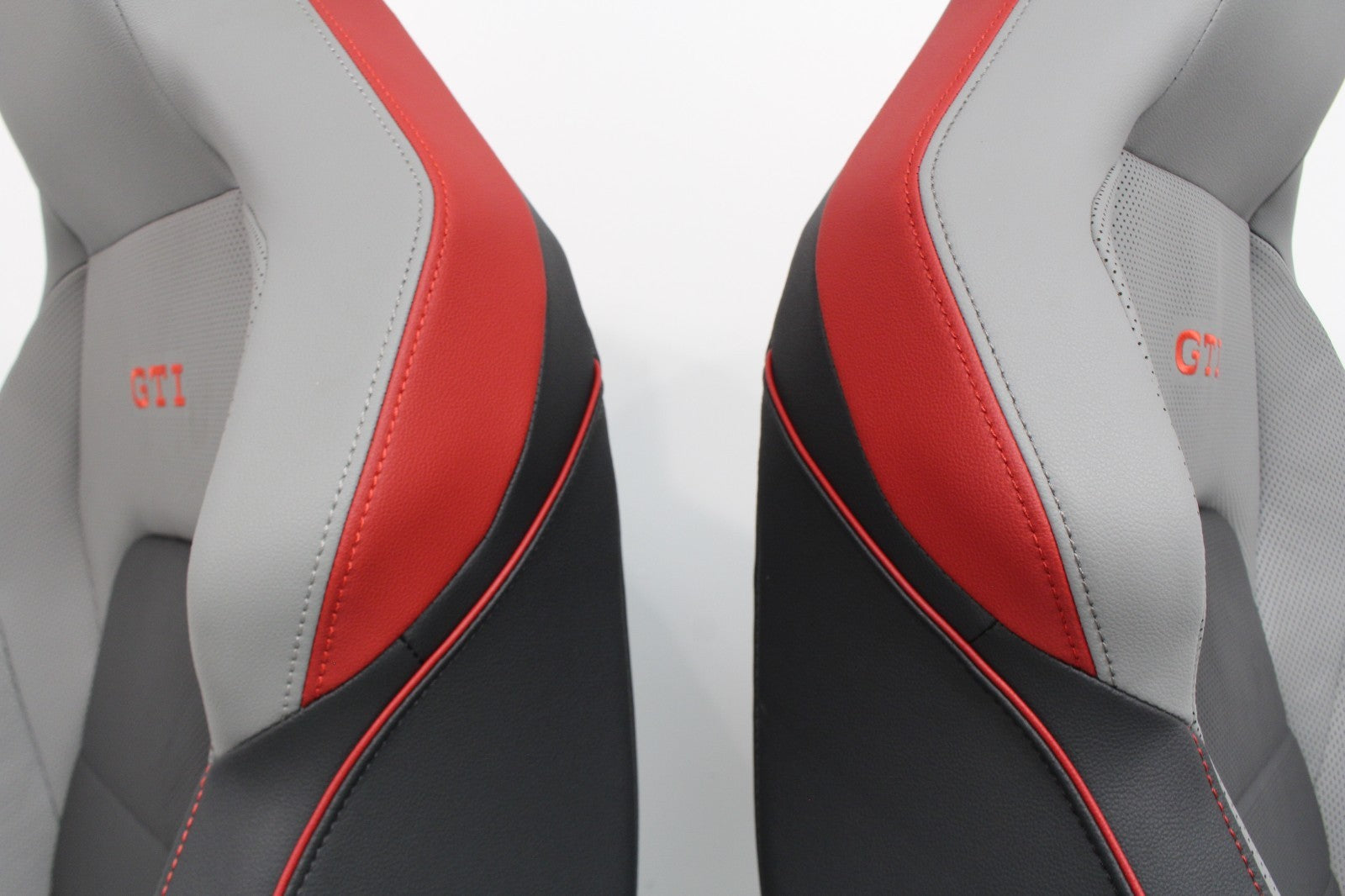 2022 - 2025 VW Golf GTI Mk 8.5 Seats Set Two-Tone Leather Black Gray Heat Cool