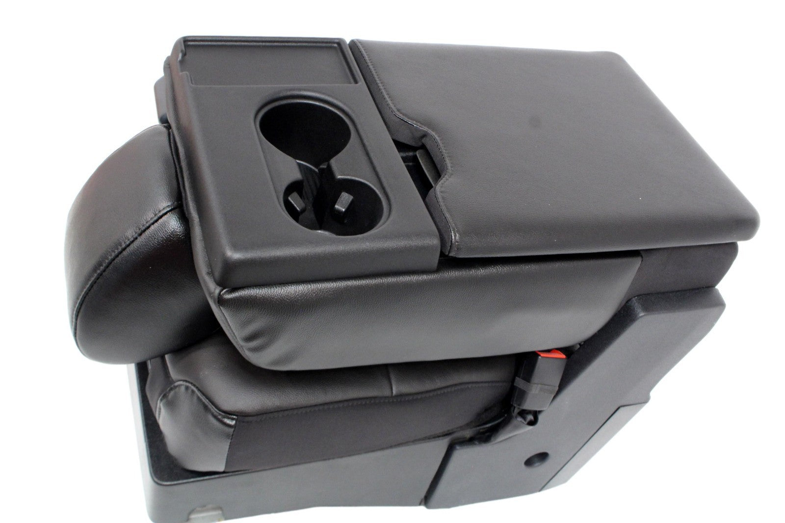 2015 - 2025 Ford F150 Super Duty Jump Seat Center Console, Black Leather Lariat