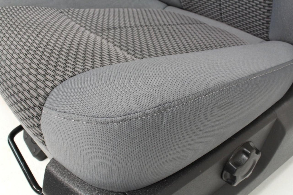 1999 - 2016 Ford Super Duty Front Seats, XL Steel Gray Cloth Bench w/ Jumpseat