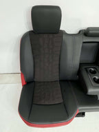 2019-2018 Ram Rear Seats, Crew Cab Rebel Black Red Leather Tread 60/40 w/Armrest