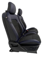 24-26 Mustang Dark Horse Coupe Seats Set, Black Indigo Blue Leather Suede