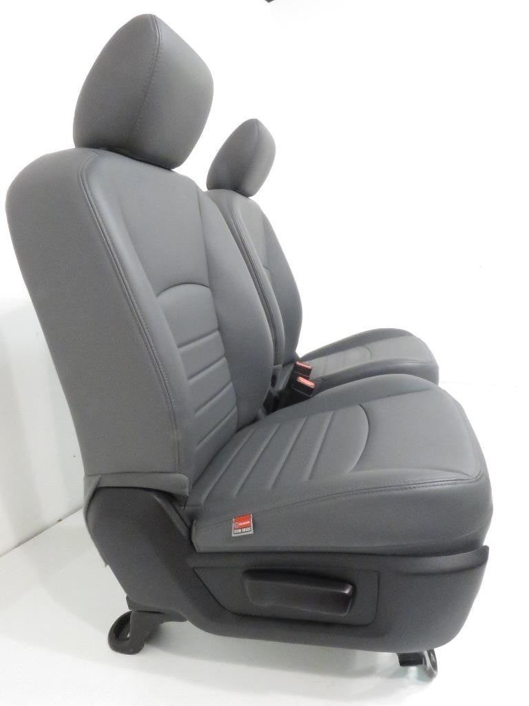 2009-2018 Dodge Ram Front Seats Pair, OEM Work Grade Gray Vinyl Manual LH RH
