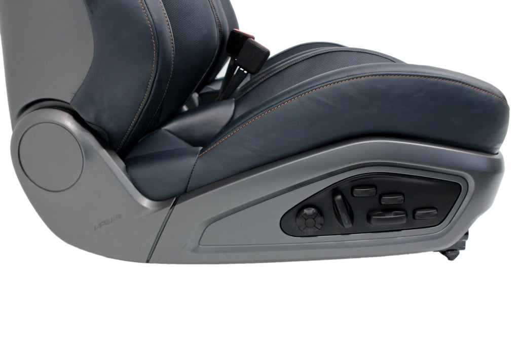 2020 2024 Porsche 911 992 Sport Seats 18-Way Graphite Blue Leather Cognac Stitch