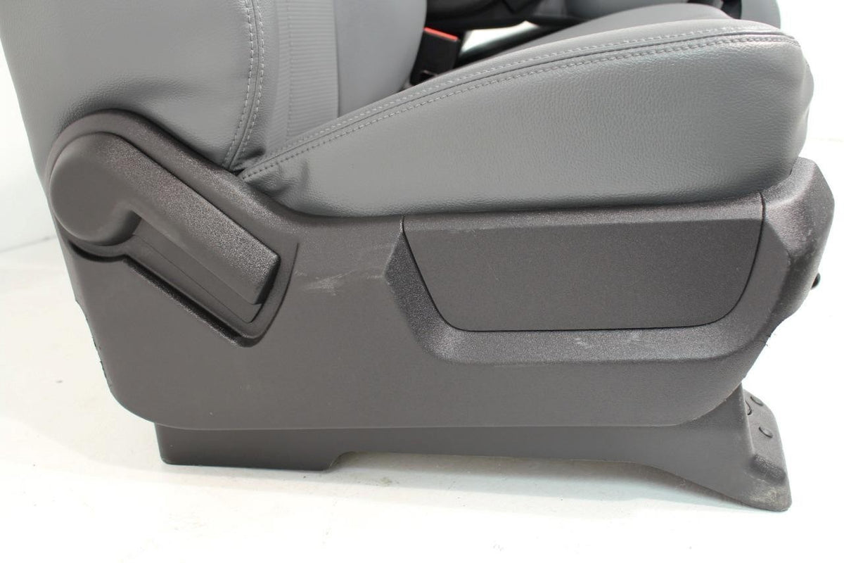 1999 - 2016 Ford Super Duty Front Seats, XL Steel Gray Vinyl Bench w/ Jumpseat