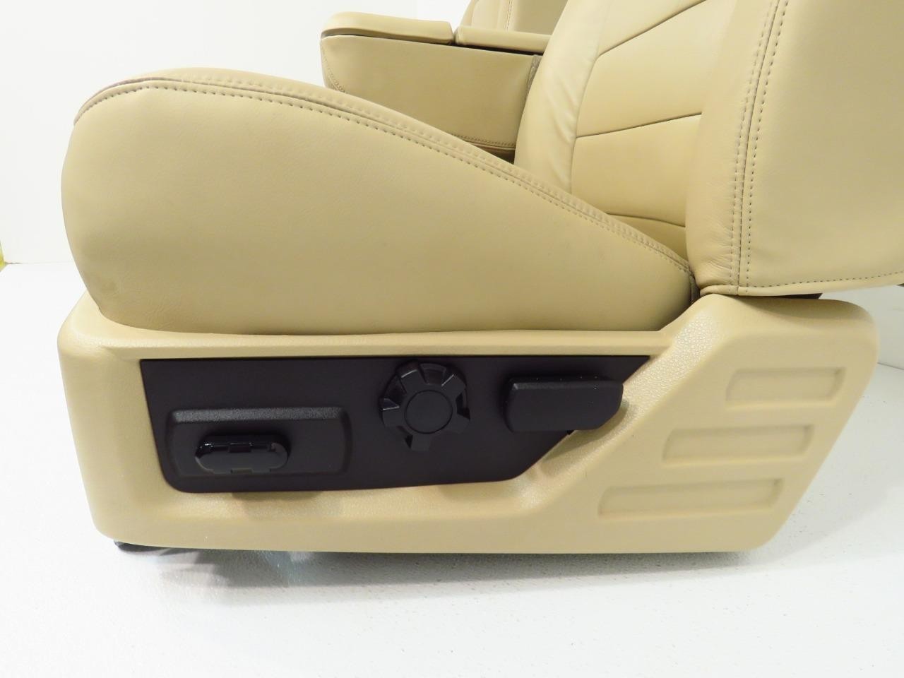 2008 - 2010 Ford Super Duty Front Seats w/ Jump, Lariat Tan Leather Heated Power