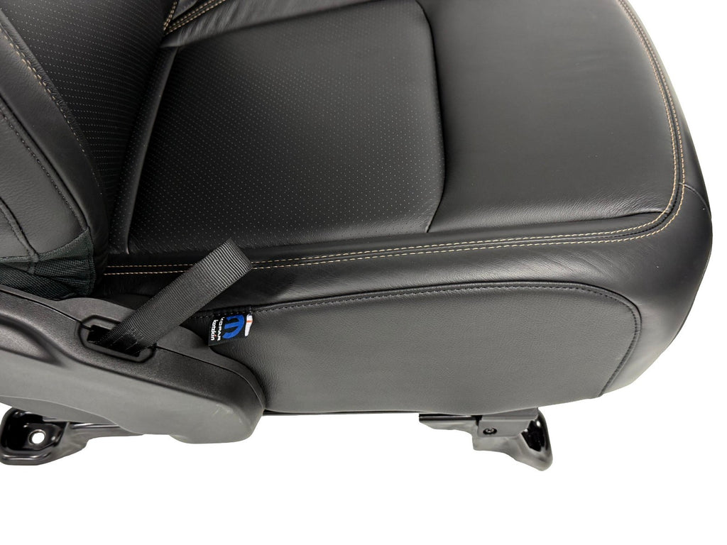 2018 - 2026 Jeep Wrangler JL Seats Set, 2-Door MOPAR Black Leather Orange Stitch