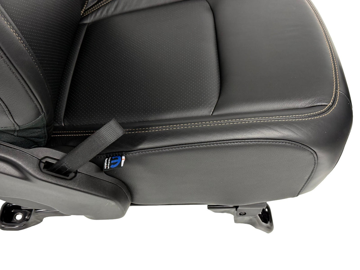 2018 - 2026 Jeep Wrangler JL Seats Set, 2-Door MOPAR Black Leather Orange Stitch