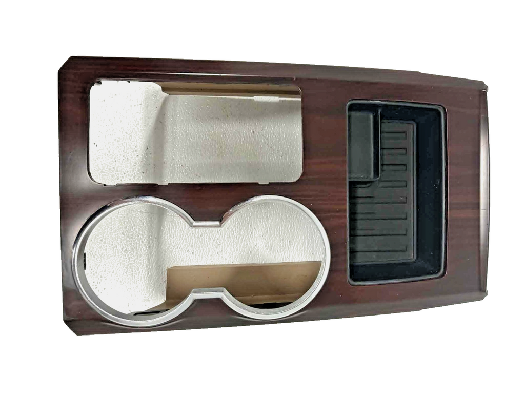 2011-2014 Ford F-150 Center Console Shifter Trim Cup Bezel, Tan Wood Grain OEM