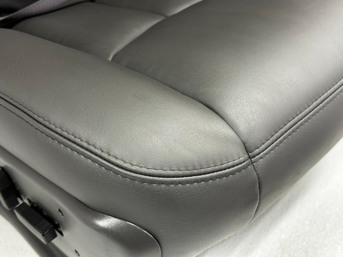 NEW 1999 - 2006 Chevy Silverado Front Seats, LT Leather Dark Pewter Power Heated