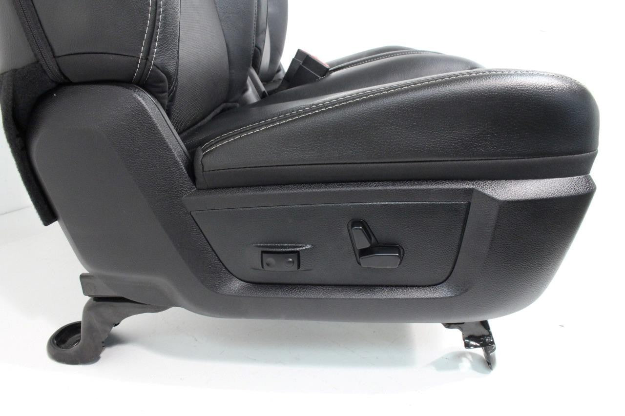 2002 - 2018 Ram Front Seats, Laramie Black Leather Heated Cooled w/ Memory