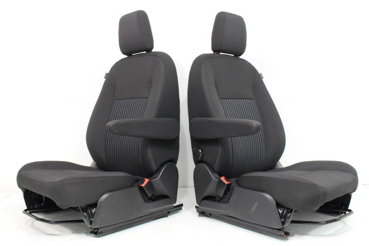 2015 - 2026 Ford Transit Seats, Black Charcoal Cloth Manual w/ Dual Armrests