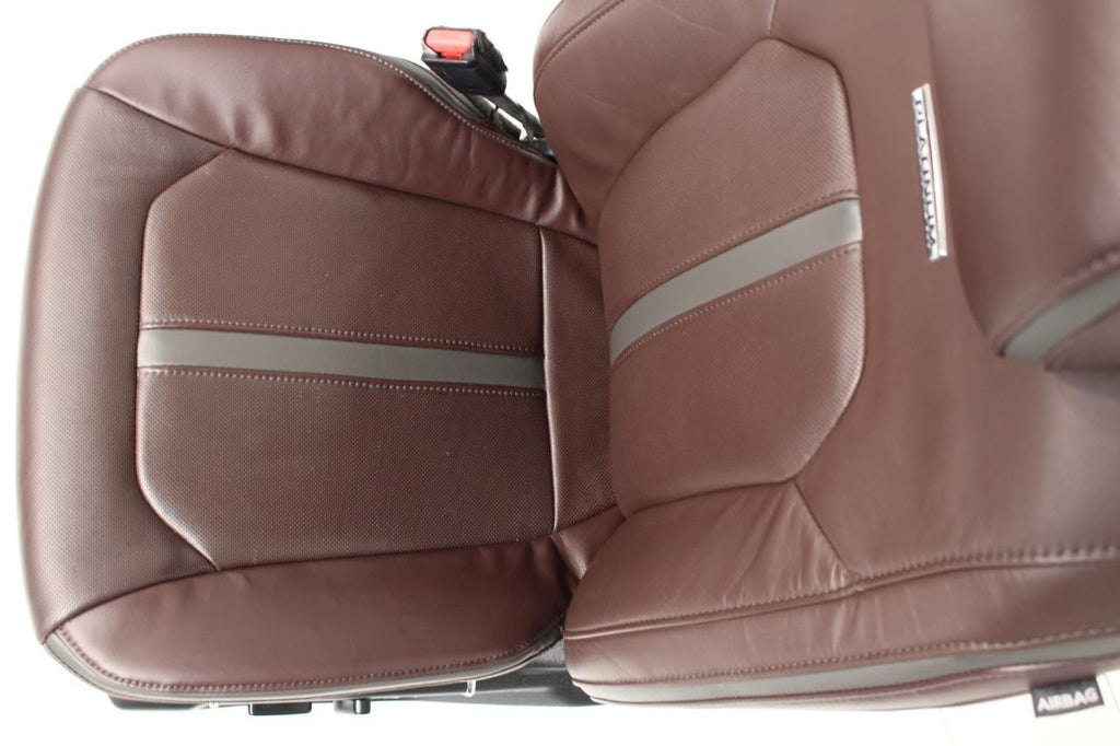 2015 - 2022 Ford F150 Super Duty Platinum Seats Set, Brunello Leather Heat Cool