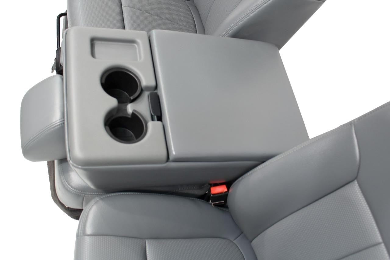 1999 - 2016 Ford Super Duty Front Seats, XLT Steel Gray Vinyl Bench w/ Jumpseat