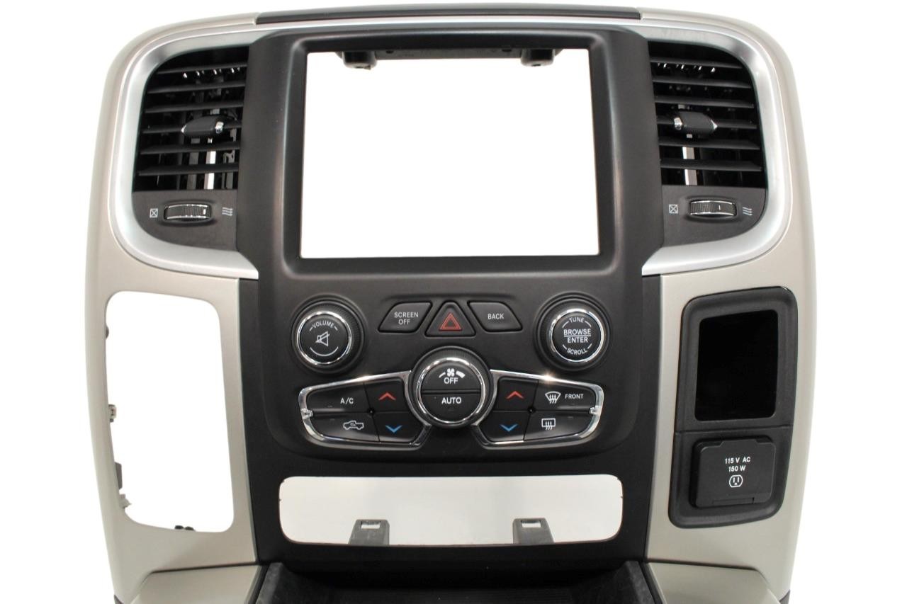 2013 - 2018 Dodge Ram Center Console w/ Radio Bezel, Install Brackets & Bolts