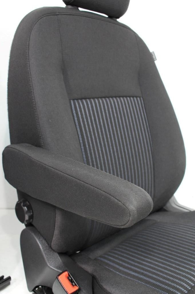 2015 - 2026 Ford Transit Seats, Black Charcoal Cloth Manual w/ Dual Armrests
