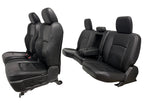 2002 - 2018 Dodge Ram Seats Set, Crew Cab Katzkin Black Leather Powered Heated