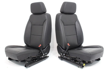 19-22 Silverado Sierra Heated Cooled Black Leather Seats Front & Rear Set OEM