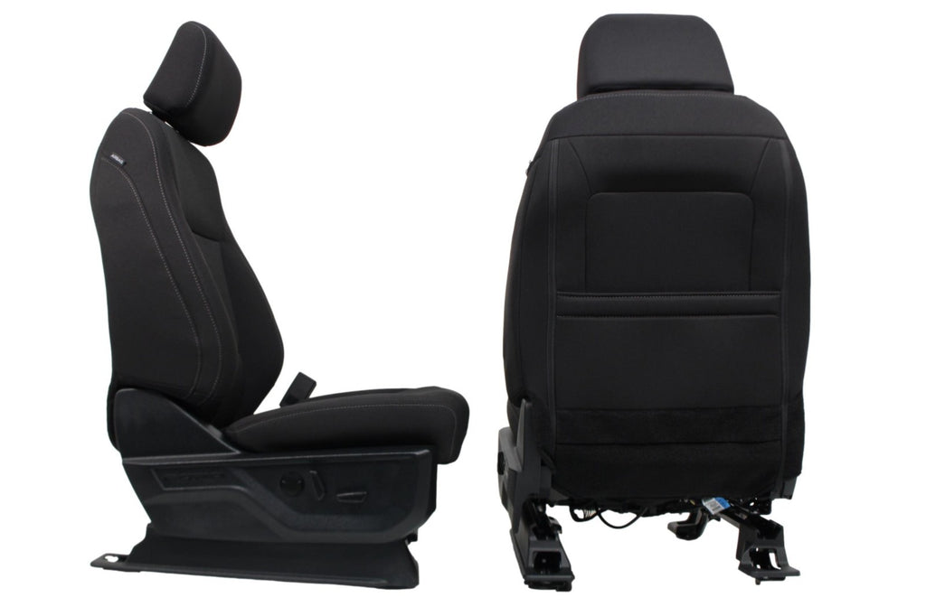 2021 - 2026 Ford F150 & Super Duty Front Seats, Sport Black Cloth Power Heat XLT