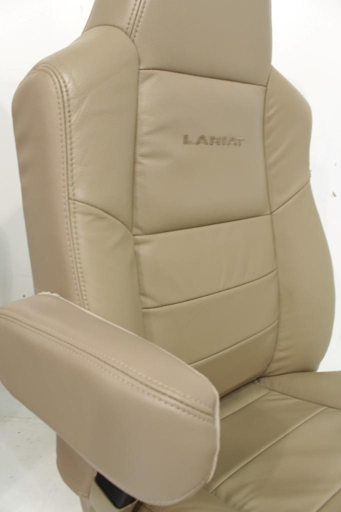 1999 - 2007 Ford Super Duty Front Bucket Seats, Tan Leather Power Heat Lariat