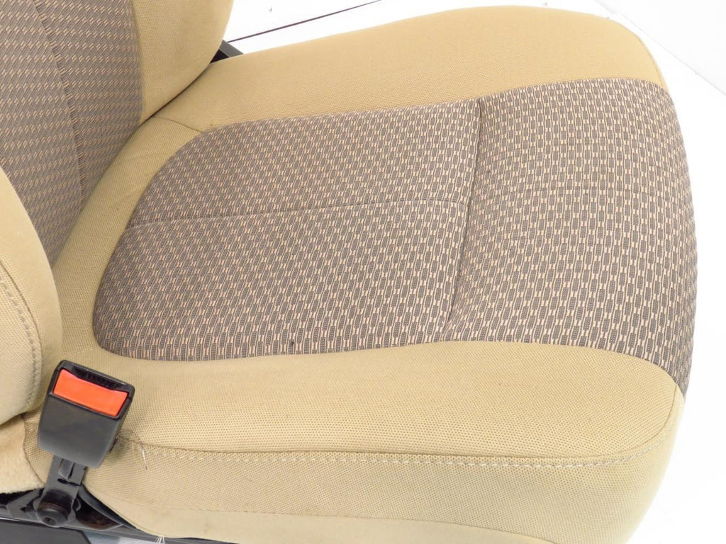 1999 - 2016 Ford Super Duty Front Seats, XLT Adobe Tan Cloth w/Power Driver OEM