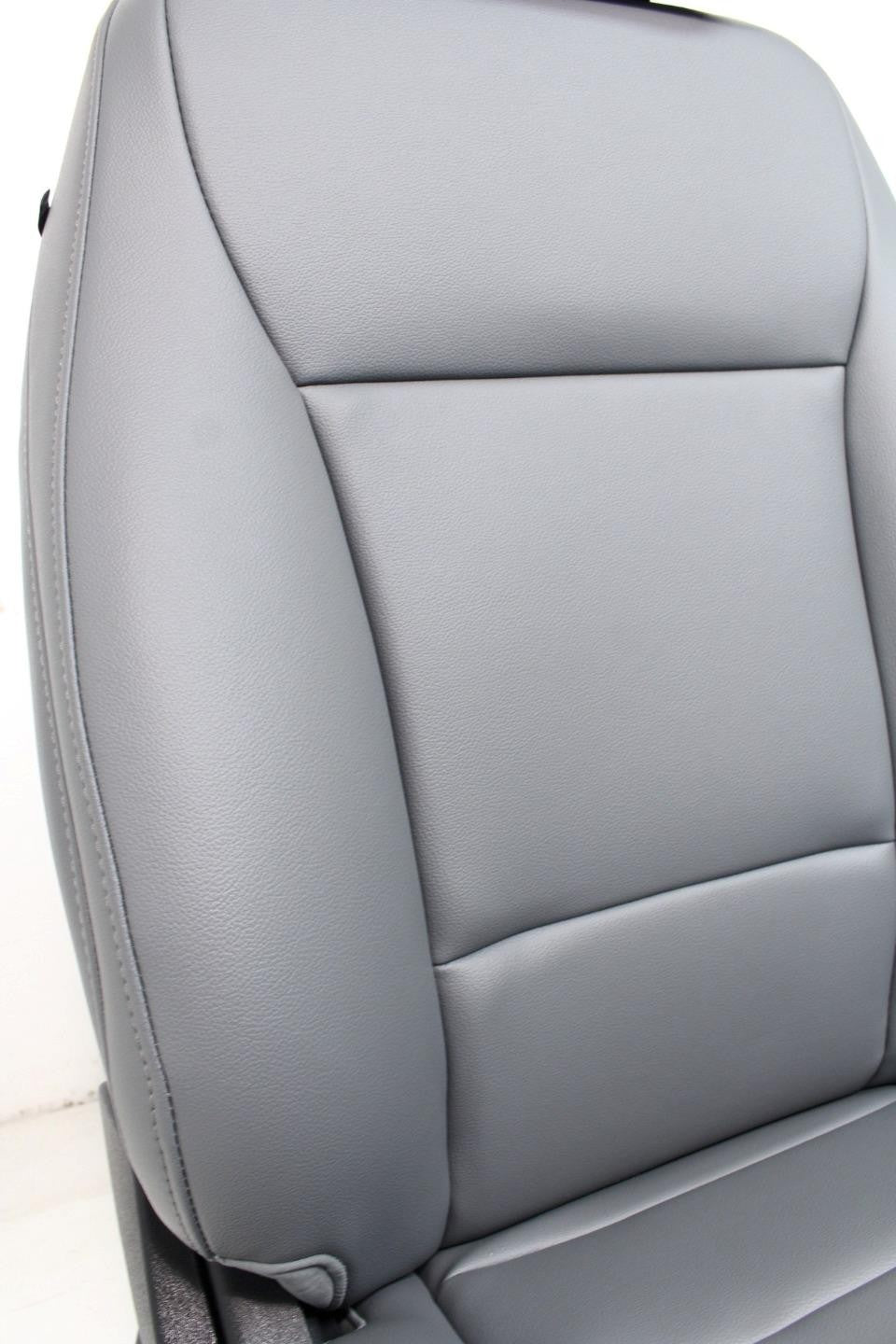 2023 - 2026 Ford Super Duty Front Seats, XL Slate Gray Vinyl Manual w/ Jumpseat