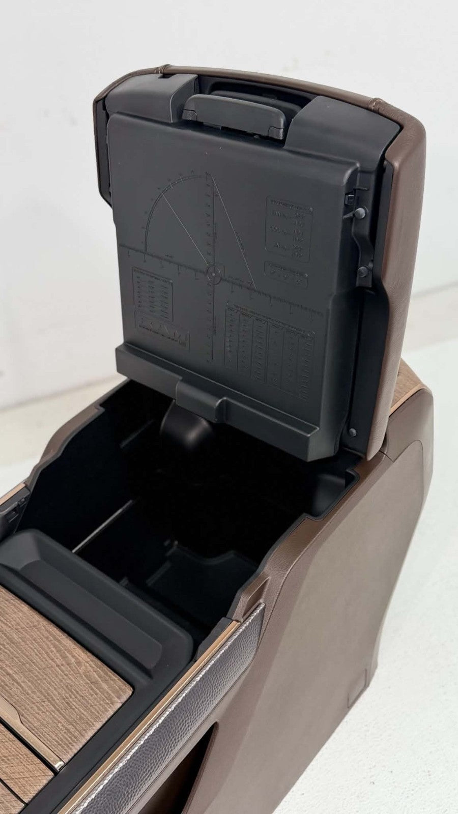 2019 - 2026 DT Ram 1500 Center Console, Brown Leather LONGHORN Wireless Charging