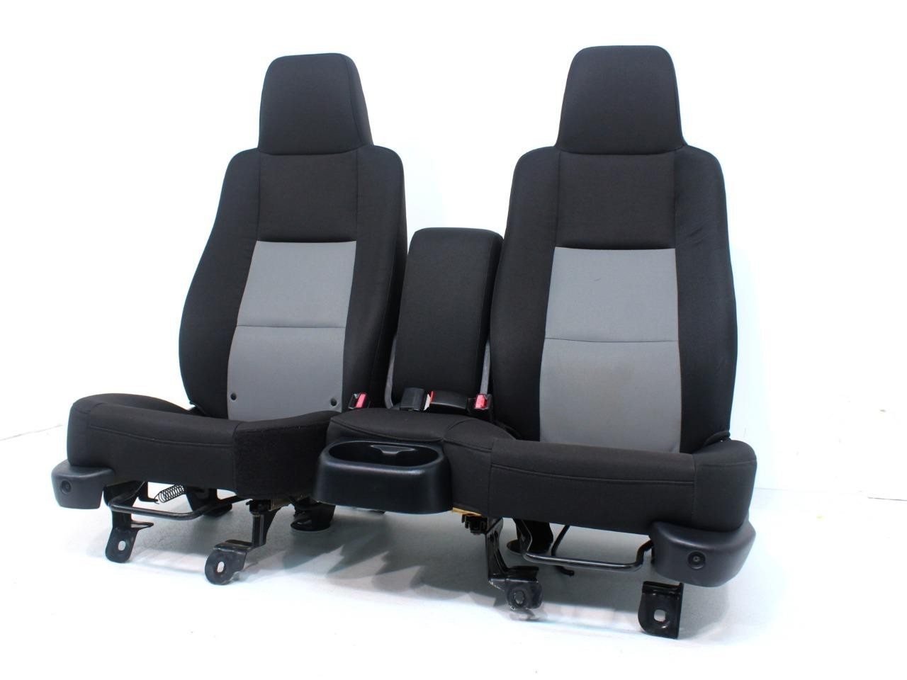 1998 - 2010 Ford Ranger Seats, 60-40 Split Bench, Black Gray Cloth, Extended Cab