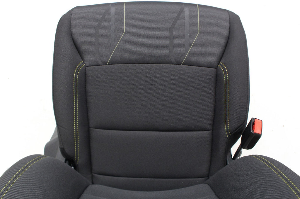 2015+ Ford F150 & Super Duty Seats, Manual STX Black Cloth w/ Lime Green Stitch