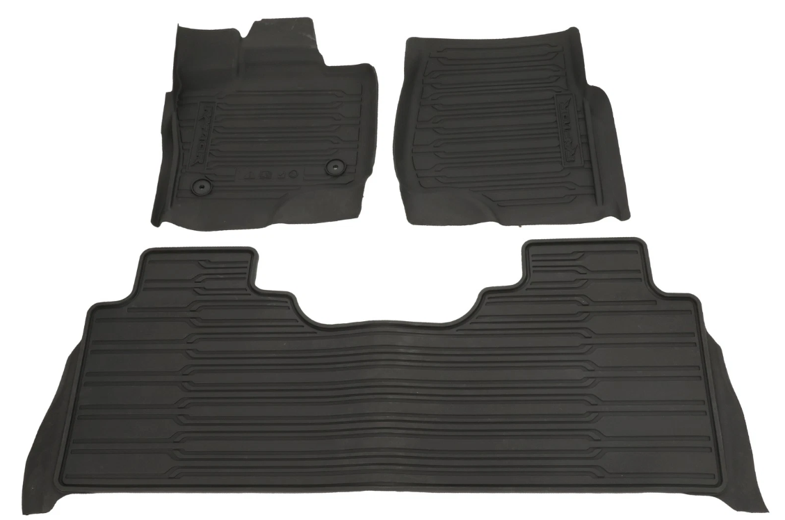 2021-2025 Ford F-150 SuperCrew Black Vinyl Floor Mat Set ML3Z-1613086-RA