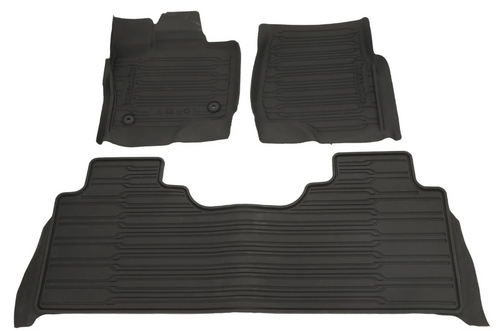 2021-2025 Ford F-150 SuperCrew Black Vinyl Floor Mat Set ML3Z-1613086-RA