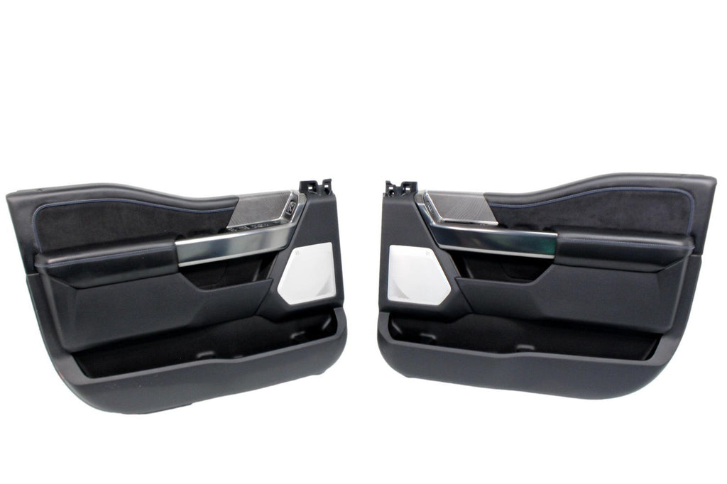 2023-2026 Ford Super Duty Platinum Front Door Panels Set | Black Onyx & Blue OEM