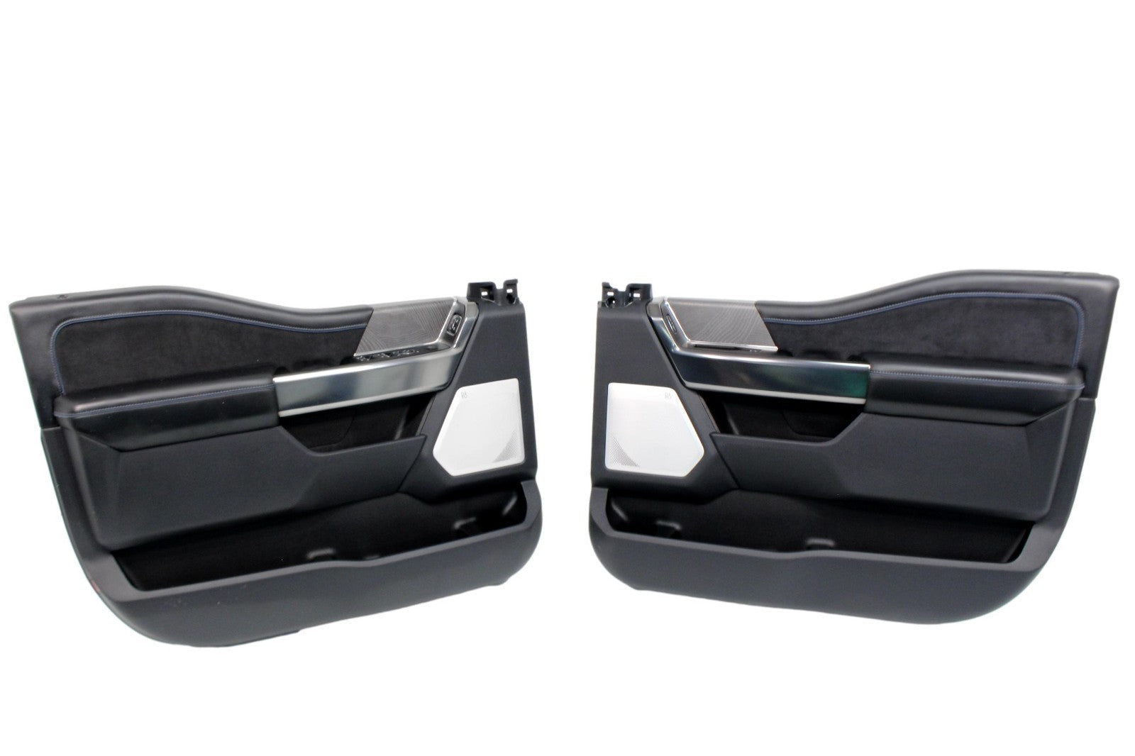 2023-2026 Ford Super Duty Platinum Front Door Panels Set | Black Onyx & Blue OEM
