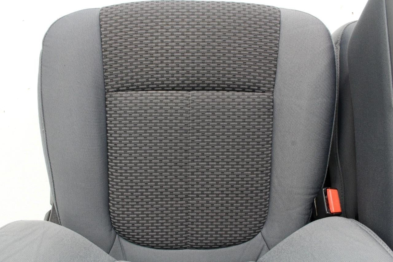 1999 - 2016 Ford Super Duty Front Seats, XL Steel Gray Cloth Bench w/ Jumpseat