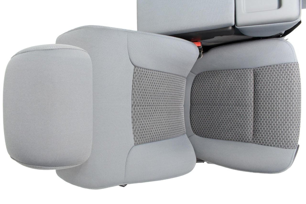 1999-2016 Ford Super Duty Steel Gray Cloth Seats with Center Console Jump Seat