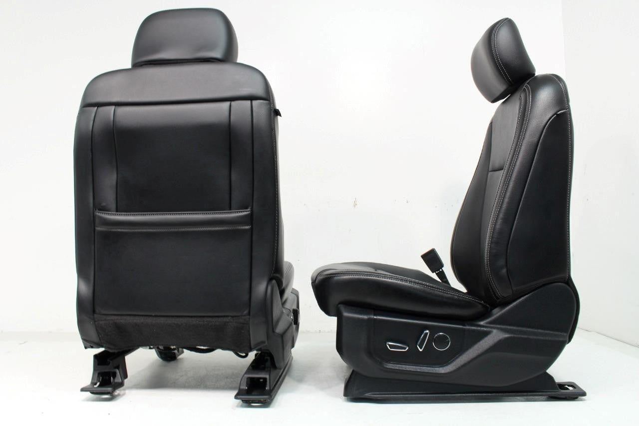 2015 - 2022 Ford F-150 Super Duty Front Seats, Lariat Black Leather Heated Cool