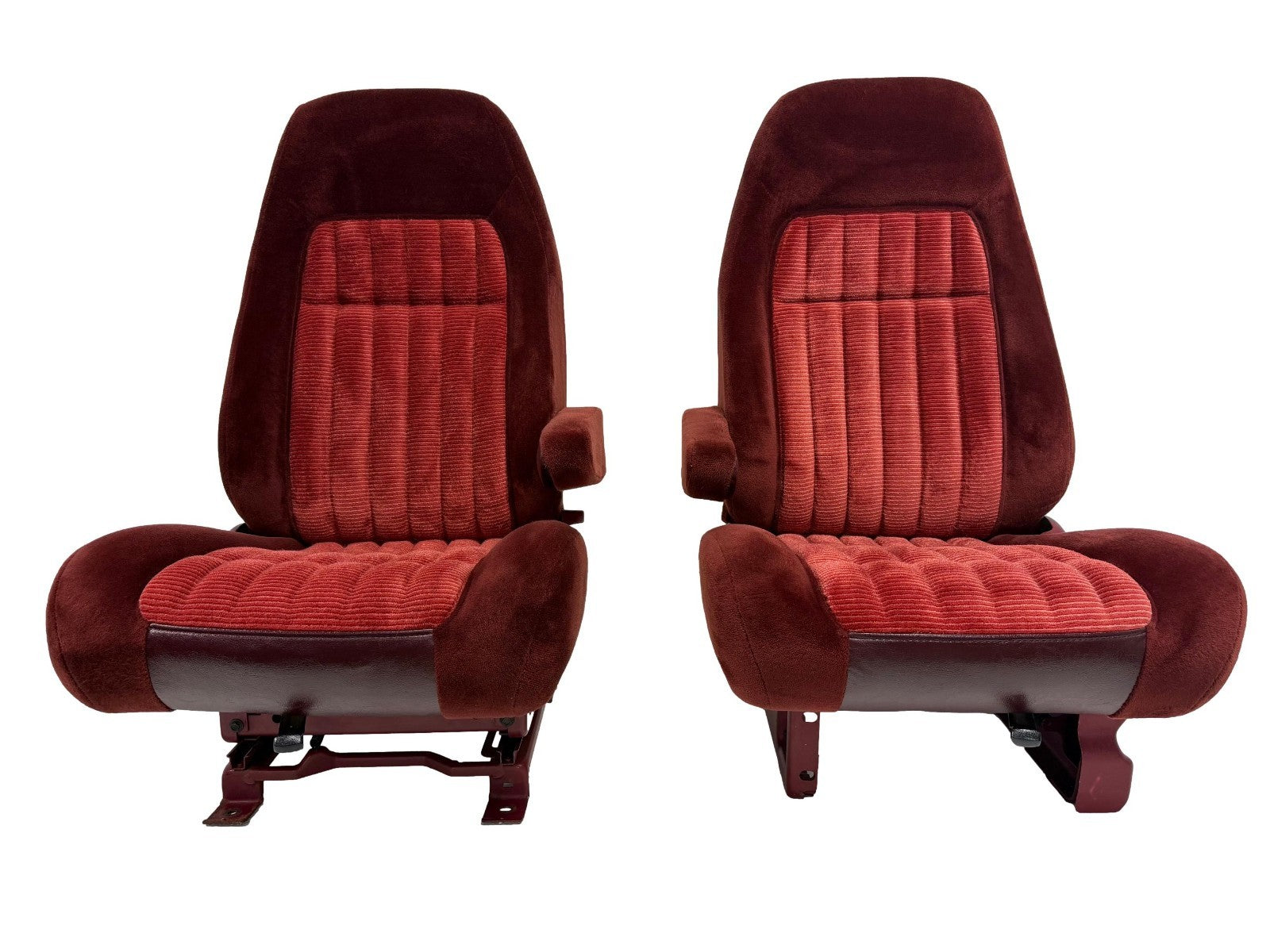 88-94 Chevy GMC Silverado Suburban C/K OBS Front Seats, Captains Chairs Red