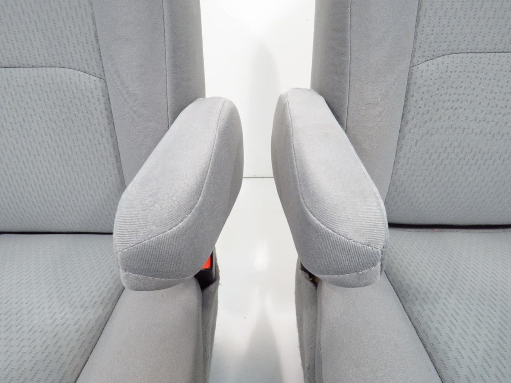 Ford Econoline Front Bucket Seats, Gray Cloth w/ Folding Armrests, Fits 1992+