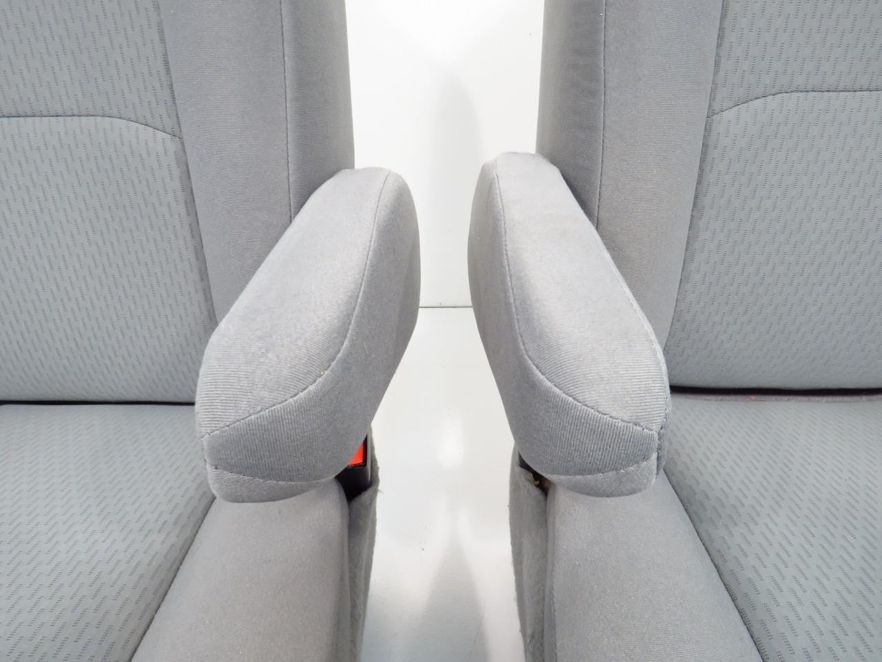 Ford Econoline Front Bucket Seats, Gray Cloth w/ Folding Armrests, Fits 1992+