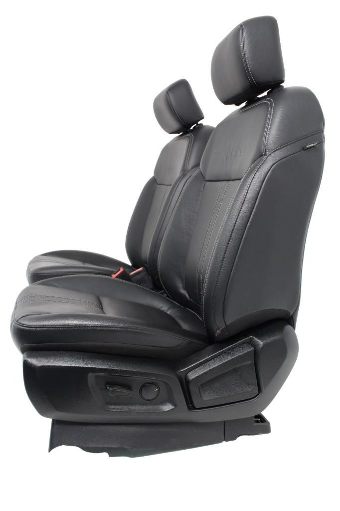 2019 - 2023 Ford Ranger Seat Set, Lariat Heated Black Leather Front & Rear OEM